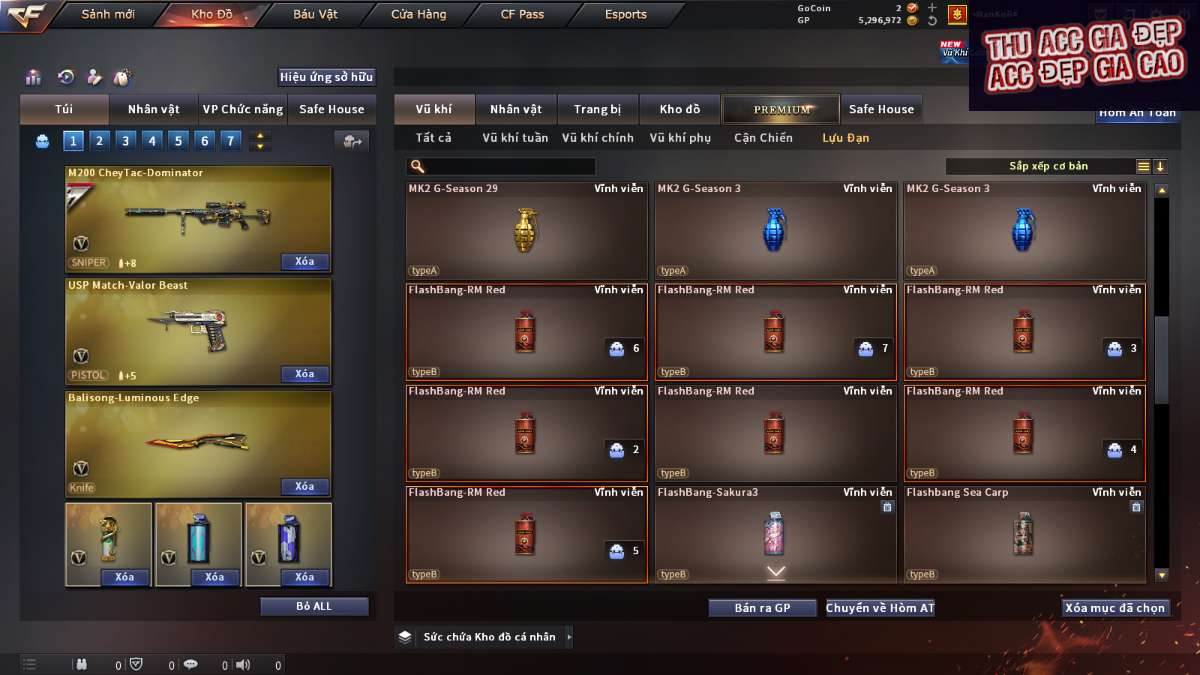 shop acc cf uy tin gia re